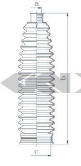 Чохол захисний лів/прав (довжина184мм 18мм/52мм) VOLVO S60 II, S80 II, V60 I, V70 III, XC60 I, XC70 I, XC70 II 1.5-4.4 09.02-12.18 SPIDAN 84235