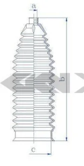 Чохол захисний лів/прав (довжина175мм 16мм/54мм) HYUNDAI GRAND SANTA FÉ, SANTA FÉ III KIA SORENTO II 2.0D-3.5 06.09-12.18 SPIDAN 84232