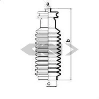 Чохол захисний лів/прав (довжина200мм 11мм/47мм) CITROEN BX DACIA 1310 1.1-1.9D 10.82-07.04 SPIDAN 83716 (фото 1)