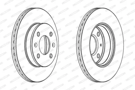 Фото 1 - комплект гальмівних дисків (2 шт) передн лів/прав HYUNDAI GETZ 1.1-1.6 09.02-12.10 FERODO DDF1529C Комплект гальмівних дисків (2 шт) передн лів/прав HYUNDAI GETZ 1.1-1.6 09.02-12.10 FERODO DDF1529C (фото 1)