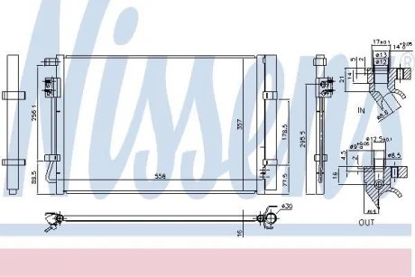 Конденсер HYUNDAI i20 (GB) (14-) 1.2 LPGI NISSENS 940730