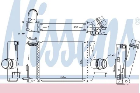 Интеркулер RENAULT CLIO IV (13-) 0,9 TCE NISSENS 96328