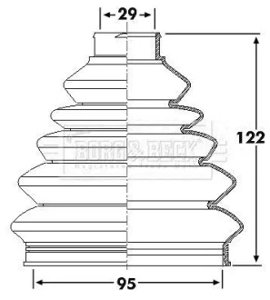Пильник привiдного валу к-кт BORG&BECK BORG & BECK BCB6139