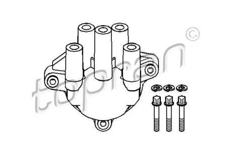 Кришка розподілювача запалювання OPEL ASTRA F, CALIBRA A, FRONTERA A SPORT, KADETT E, OMEGA A, VECTRA A 1.8/2.0 06.85-10.98 HANS PRIES TOPRAN / HANS PRIES 202009