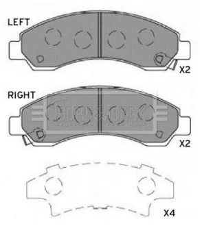 Гальмiвнi колодки дисковi BORG&amp;BECK BORG & BECK BBP2535 (фото 1)