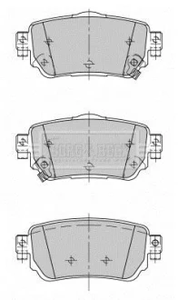 Гальмiвнi колодки дисковi заднi BORG&BECK BORG & BECK BBP2498
