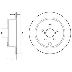 SUBARU Гальмівний диск задн. Forester 2.0 13-, SV 1.6/2.0 12- Delphi BG4776C (фото 1)