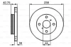 Диск гальмівний передн лів/прав TOYOTA PASEO, STARLET, TERCEL 1.0/1.3/1.5 12.89-09.99 BOSCH 0986478438 0986478438