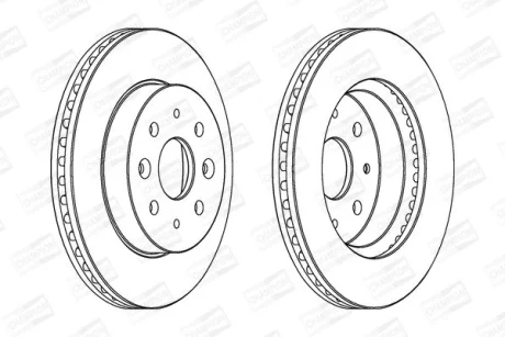 PARTS KIA гальмівний диск передн.Rio 1.3/1.5 00- CHAMPION 562557CH (фото 1)