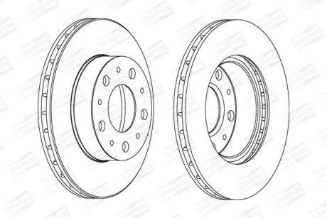 FIAT диск гальмівний передн. Ducato 02 - (300*24),Citroen,Peugeot CHAMPION 561969CH