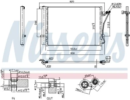 Фото 1 - радіатор кондиціонера First Fit NISSENS 941144 Радіатор кондиціонера First Fit NISSENS 941144 (фото 1)