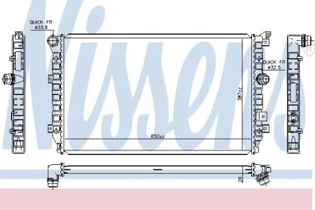Радіатор охолодження двигуна NISSENS 65335