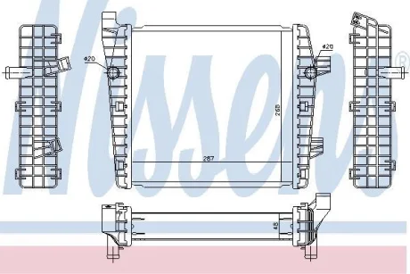 Радіатор охолодження двигуна NISSENS 65320