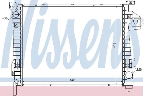 Радіатор охолодження двигуна NISSENS 69018