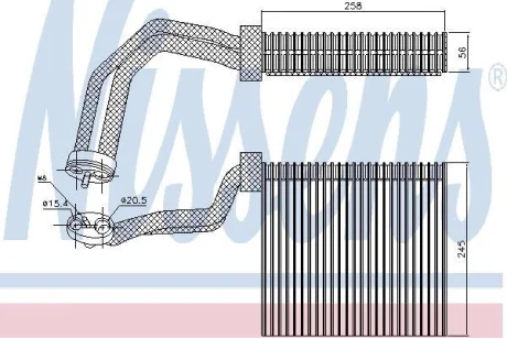 Випарник кондиціонера NISSENS 92293