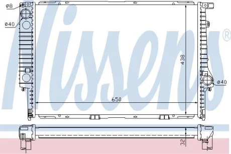 Радіатор охолодження двигуна First Fit NISSENS 60622A