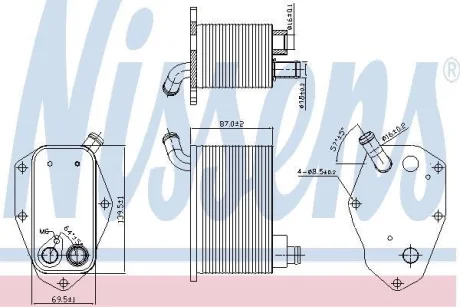 Радіатор оливний NISSENS 90826