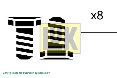 Комплект болтов, маховик LuK 411018611
