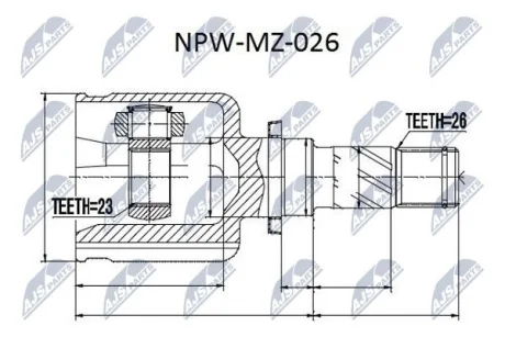 Шрус Nty NPWMZ026