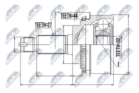 Шрус полуоси Nty NPZSB012