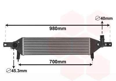 Інтеркулер NISSAN QASHQAI 2/10>14 J10 Van Wezel 33004409