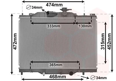 Радіатор охолодження MAZDA CX-3 15 > 21 Van Wezel 27012700