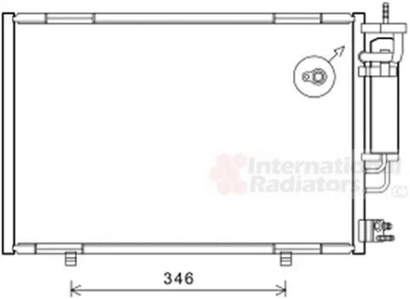Радіатор кондиціонера FORD FIESTA 11/08 > 13 Van Wezel 18005490 (фото 1)