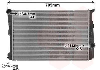 Радіатор охолодження двигуна BMW X3 F25 04/14 > 17 Van Wezel 06002546