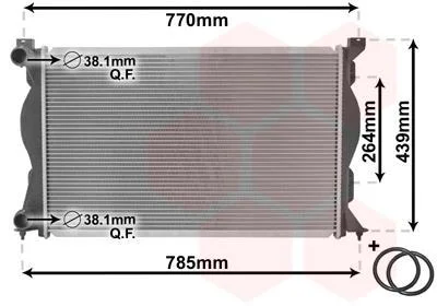 Радіатор охолодження двигуна AUDI A6 04 >11 Van Wezel 03002233 (фото 1)