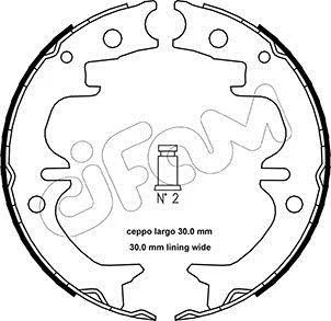 TOYOTA Комплект барабанних колодок AURION (_V4_) 3.5 (GSV40) 06-11, LEXUS ES (_V4_) 240 (ACV40_) 09-12 CIFAM 153-442 (фото 1)