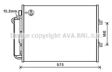 AVA RENAULT Радіатор кондиціонера (конденсатор) з осушувачем Twingo II 07- AVA AVA COOLING RTA5454D