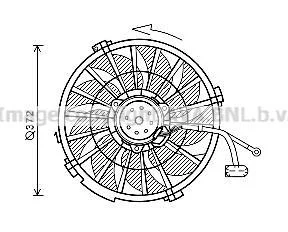 AVA CITROEN Вентилятор радіатора JUMPY I 2.0 99-, FIAT, LANCIA AVA AVA COOLING PE7555