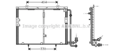 AVA DB Радіатор кондиціонера W202, Chrysler Crossfire AVA AVA COOLING MS5290