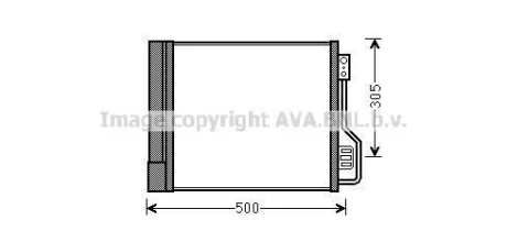 AVA DB Радіатор кондиціонера (конденсатор) з осушувачем Smart Fortwo 07- AVA AVA COOLING MCA5013D