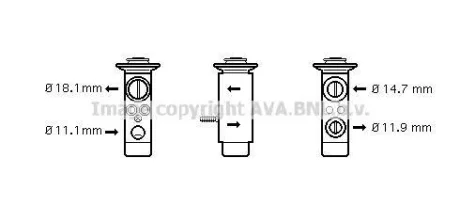 AVA DB Клапан розшир. сист. кондиціювання C-CLASS (W203), VITO / MIXTO (W639) AVA AVA COOLING MS1112