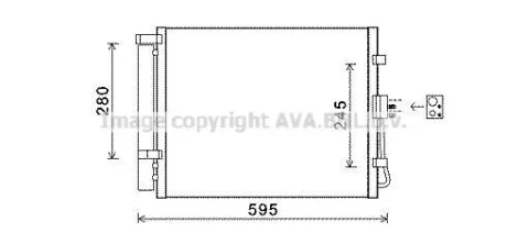 AVA KIA Радіатор кондиціонера (конденсатор) з осушувачем Soul 09- AVA AVA COOLING KAA5150D
