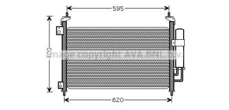 AVA HONDA Радіатор кондиціонера (конденсатор) з осушувачем Civic VIII 1.4/2.2CDTi 05- AVA AVA COOLING HD5213D