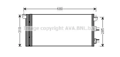 AVA FIAT Радіатор кондиціонера (конденсатор) PANDA 1.1-1.2-1.3 JTD 03- AVA AVA COOLING FTA5293D