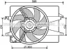 AVA FORD Вентилятор радіатора (з дифузором) FIESTA V 01-, FUSION 02-, MAZDA FD7553 AVA FD7553