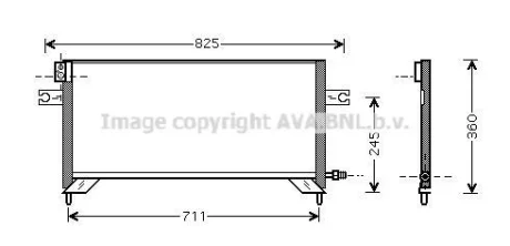 AVA NISSAN Радіатор кондиціонера (конденсатор) PICK UP 2.4, 2.5 98- AVA AVA COOLING DN5204