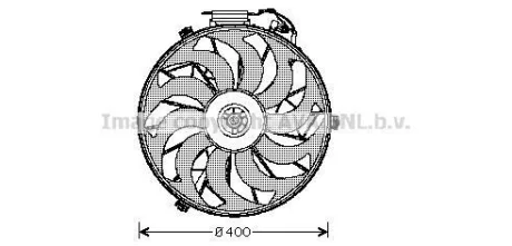 AVA BMW Вентилятор радіатора 3 (E36), 5 (E34), 6 (E24), 7 (E32) AVA AVA COOLING BW7507