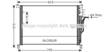 AVA VW Радіатор кондиціонера (конденсатор) без осушувача Audi A8 02- AVA AVA COOLING AI5301 (фото 1)
