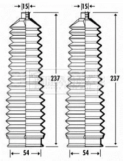 К-т пильникiв рульового керування BORG&BECK BORG & BECK BSG3324