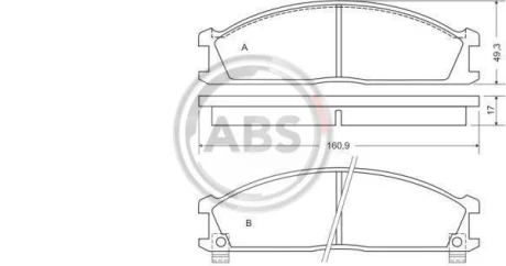 Колодка гальм. диск. передн. (ABS) A.B.S. 36657 (фото 1)