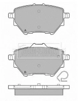 Гальмiвнi колодки дисковi заднi BORG&BECK BORG & BECK BBP2452