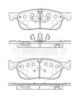 Гальмiвнi колодки дисковi BORG&BECK BORG & BECK BBP2518