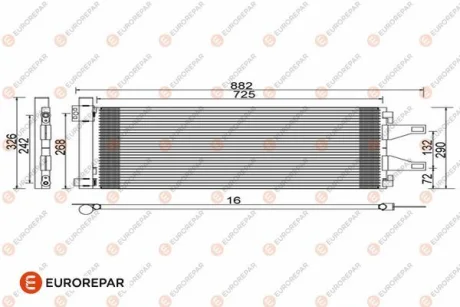 Радіатор кондиціонера JUMPER/BOXER 2.0-3.0 06- Eurorepar 1610161680