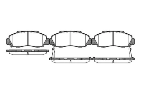 HONDA гальмівні колодки дискові Accord 93-98 REMSA 0351.32
