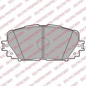 Комплект гальмівних колодок передн, TOYOTA RACTIS, VERSO S, YARIS 1.0-1.8 08.05-06.20 Delphi LP2123