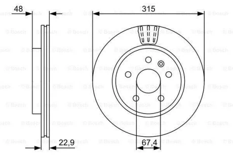 Диск гальмівний задн лів/прав BUICK LA CROSSE CADILLAC XTS CHEVROLET CAMARO, MALIBU OPEL INSIGNIA A, INSIGNIA A COUNTRY SAAB 9-5 1.4-6.2 07.08- 0 986 479 C71 BOSCH 0986479C71